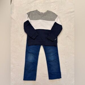 Set of 2 - H&M Sweater Sz 4-6 and Junior J Jeans Size 4-5